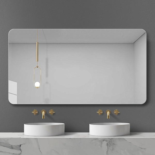 English Elm Bathroom Wall Mirror Frameless Anti-Fog Silver Glass for Vanity and Bedroom W2071123878