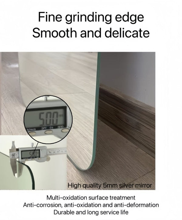 English Elm Bathroom Wall Mirror Frameless Anti-Fog Silver Glass for Vanity and Bedroom W2071123878