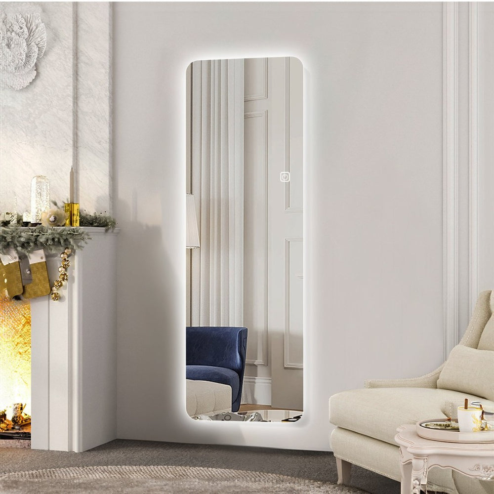 English Elm 65x22inch Led Backlit Full Length Wall Mirror with Dimmable Soft Glow for Bedroom W2071P202830