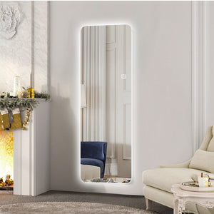 English Elm 65x22inch Led Backlit Full Length Wall Mirror with Dimmable Soft Glow for Bedroom W2071P202830