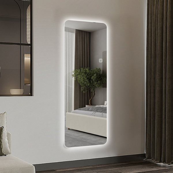 English Elm 65x22inch Led Backlit Full Length Wall Mirror with Dimmable Soft Glow for Bedroom W2071P202830
