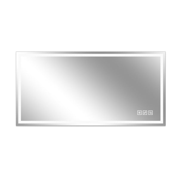 English Elm 48×24 Frameless Led Backlit Bathroom Mirror Anti-fog Dimmable Touch Control Wall Mount W2071P398952