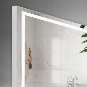 English Elm 48×24 Frameless Led Backlit Bathroom Mirror Anti-fog Dimmable Touch Control Wall Mount W2071P398952
