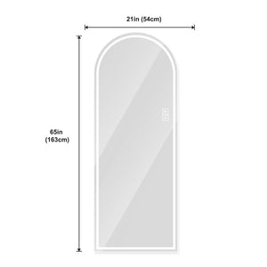English Elm 65" Arch Led Vanity Mirror Dimmable Anti-fog Shatterproof Wall Mount Tri-color Lighting W2071P444846