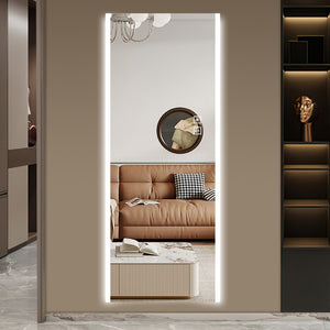 English Elm Modern Led Full Length Wall Mirror with Dimmable Glow Frosted Edges Bedroom Decor W2071P536537