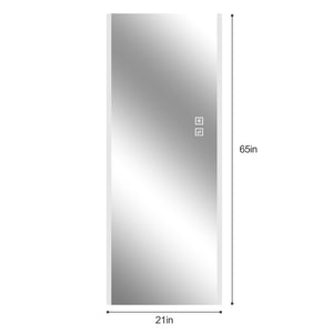 English Elm Modern Led Full Length Wall Mirror with Dimmable Glow Frosted Edges Bedroom Decor W2071P536537