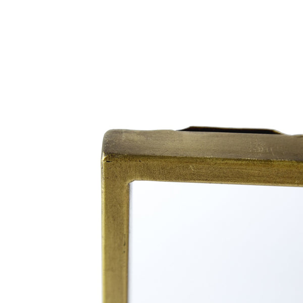 English Elm 32X1x32 Poppy Sculptural Gold Iron Frame Wall Mirror Organic Shape for Entryway Bath W2078124324