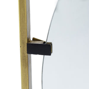 English Elm 32X1x32 Poppy Sculptural Gold Iron Frame Wall Mirror Organic Shape for Entryway Bath W2078124324