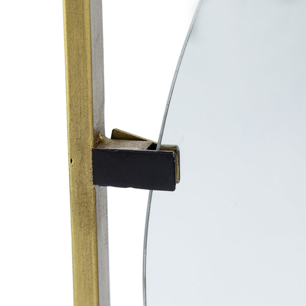 English Elm 32X1x32 Poppy Sculptural Gold Iron Frame Wall Mirror Organic Shape for Entryway Bath W2078124324
