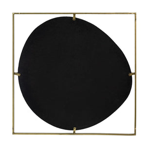 English Elm 32X1x32 Poppy Sculptural Gold Iron Frame Wall Mirror Organic Shape for Entryway Bath W2078124324