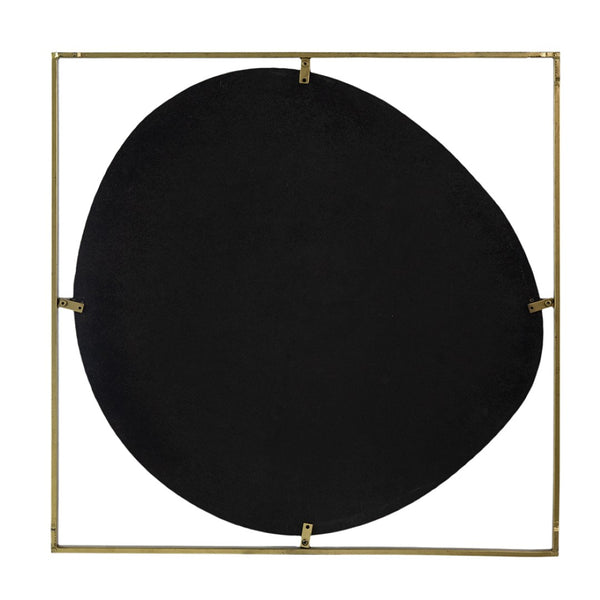 English Elm 32X1x32 Poppy Sculptural Gold Iron Frame Wall Mirror Organic Shape for Entryway Bath W2078124324