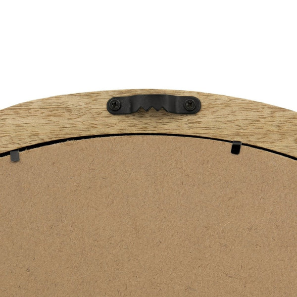 English Elm D20x1.5"transitional Mango Wood Round Mirror Natural Finish Porthole Frame Entryway Bath W2078130544
