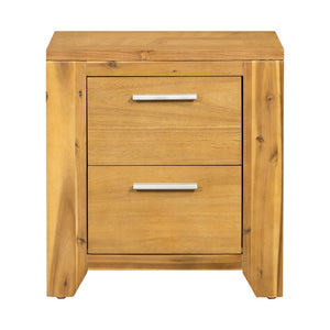 English Elm 20.7x15.4x22" Acacia Wood Nightstand with Smooth Glide Drawer for Any Bedroom W2078P175462
