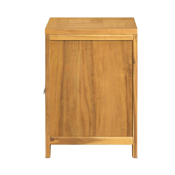 English Elm 20.7x15.4x22" Acacia Wood Nightstand with Smooth Glide Drawer for Any Bedroom W2078P175462