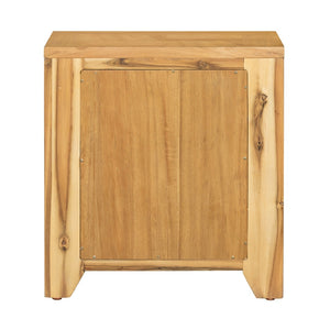English Elm 20.7x15.4x22" Acacia Wood Nightstand with Smooth Glide Drawer for Any Bedroom W2078P175462