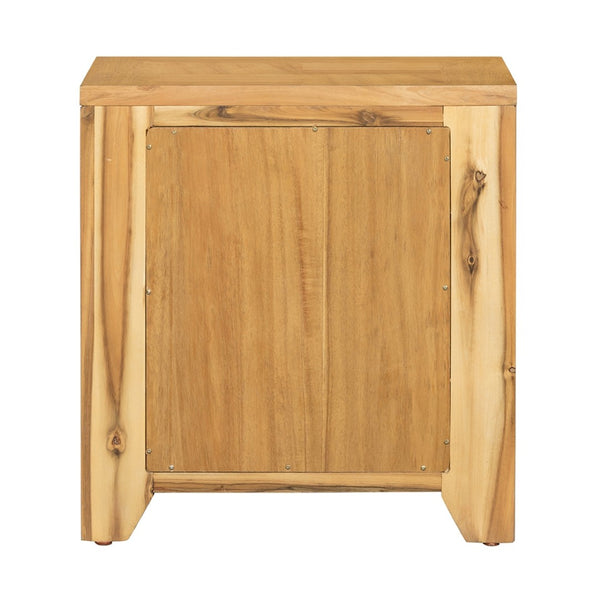 English Elm 20.7x15.4x22" Acacia Wood Nightstand with Smooth Glide Drawer for Any Bedroom W2078P175462