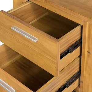 English Elm 20.7x15.4x22" Acacia Wood Nightstand with Smooth Glide Drawer for Any Bedroom W2078P175462