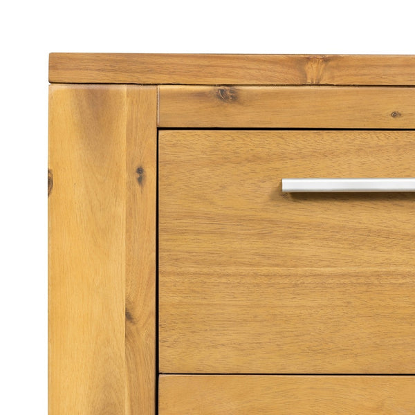 English Elm 20.7x15.4x22" Acacia Wood Nightstand with Smooth Glide Drawer for Any Bedroom W2078P175462