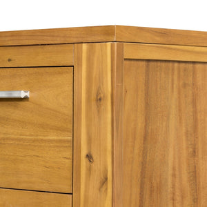 English Elm 20.7x15.4x22" Acacia Wood Nightstand with Smooth Glide Drawer for Any Bedroom W2078P175462