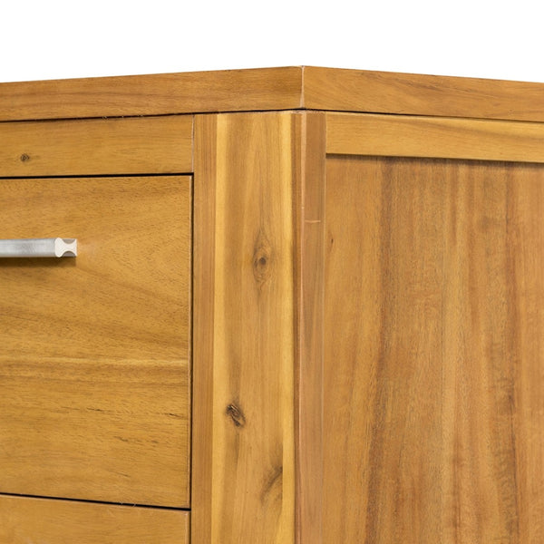 English Elm 20.7x15.4x22" Acacia Wood Nightstand with Smooth Glide Drawer for Any Bedroom W2078P175462