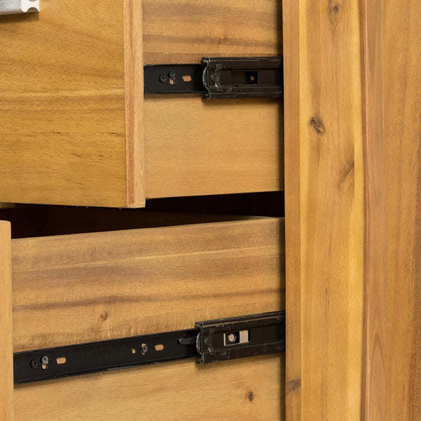English Elm 20.7x15.4x22" Acacia Wood Nightstand with Smooth Glide Drawer for Any Bedroom W2078P175462