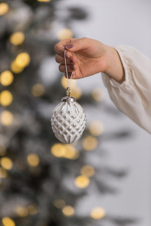 English Elm D4x4.2"h Glass Ball Ornaments Set of 12 Festive Holiday Tree Hanging Decor W2078P253842