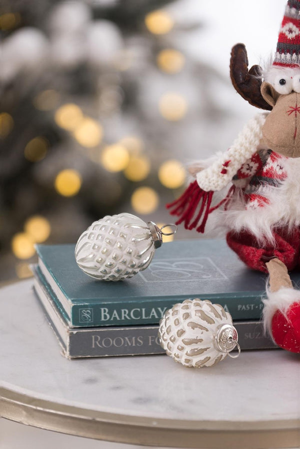 English Elm D4x4.2"h Glass Ball Ornaments Set of 12 Festive Holiday Tree Hanging Decor W2078P253842