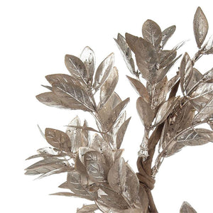 English Elm Set of 6 Champagne Gold Boxwood Candle Rings Wreath Accent for Elegant Tablescapes W2078P361309