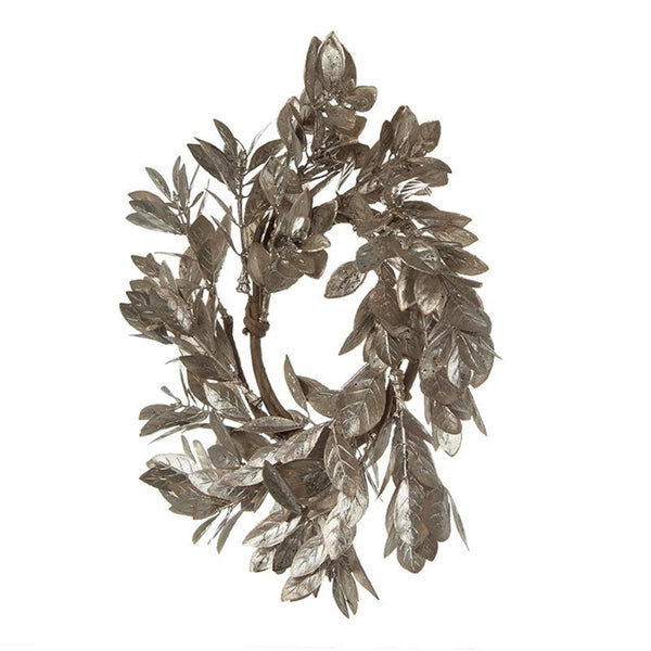 English Elm Set of 6 Champagne Gold Boxwood Candle Rings Wreath Accent for Elegant Tablescapes W2078P361309