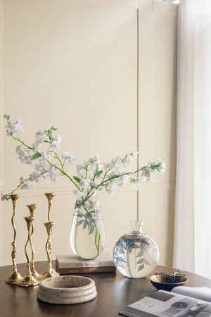 English Elm 9.8x6.7x14.2" Five Arm Cast Aluminum Taper Candelabra with Gold Botanical Art Deco Finish W2078P444493