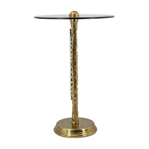 English Elm 15.5x15.5x24" Gold Angel Wing Sculpted Glass Top Accent Table for Glam Interiors W2078P485333