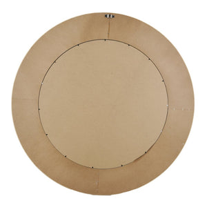 English Elm 35.5" Round Bamboo Woven Frame Wall Mirror Coastal Boho Accent for Foyer or Bedroom W2078P513977