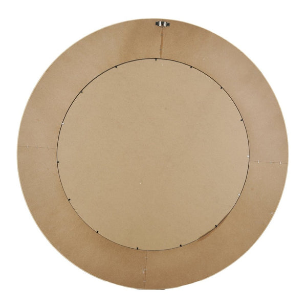 English Elm 35.5" Round Bamboo Woven Frame Wall Mirror Coastal Boho Accent for Foyer or Bedroom W2078P513977