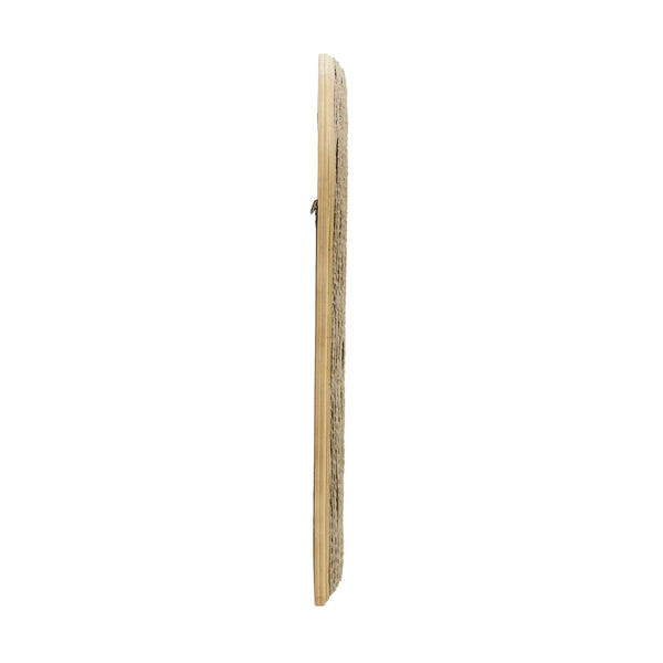 English Elm 24.2"x36" Arched Bamboo Woven Frame Wall Mirror for Coastal Boho Entryway Decor W2078P513978