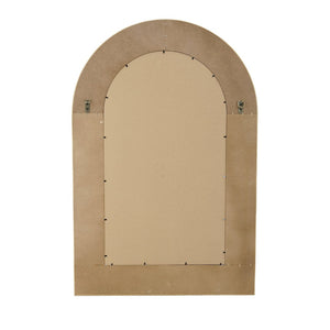 English Elm 24.2"x36" Arched Bamboo Woven Frame Wall Mirror for Coastal Boho Entryway Decor W2078P513978