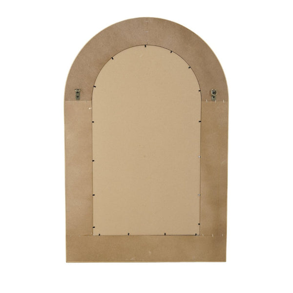 English Elm 24.2"x36" Arched Bamboo Woven Frame Wall Mirror for Coastal Boho Entryway Decor W2078P513978