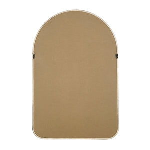 English Elm 23.6"x35.4" Rubberwood Arch Mirror with Two-tone Matte and Natural Frame W2078P513980