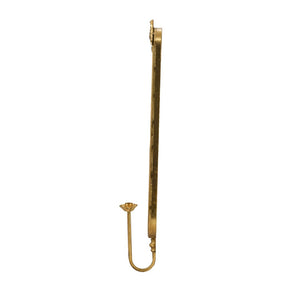 English Elm Set of 2 Gold Gilt Mirrored Candle Wall Sconces with French Ribbon Bow Crest W2078P513982