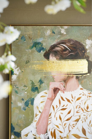 English Elm 31.5X47.2 Oversized Botanical Floral Canvas Art Gold Frame Bedroom Focal Point W2078P531908