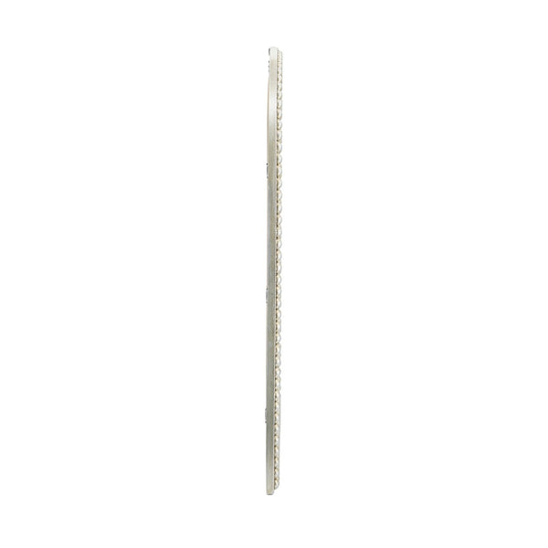 English Elm 24x35.8" Arched Pearl Beaded Wall Mirror Champagne Gold Frame Bedroom Entryway Accent W2078P532052