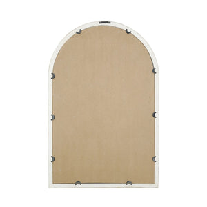 English Elm 24x35.8" Arched Pearl Beaded Wall Mirror Champagne Gold Frame Bedroom Entryway Accent W2078P532052