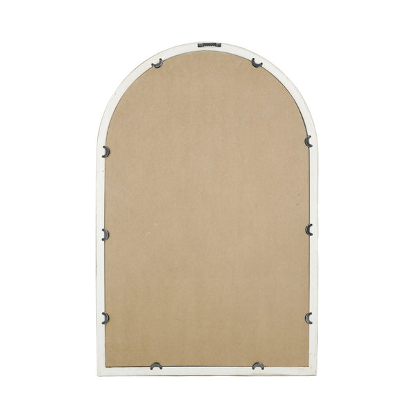 English Elm 24x35.8" Arched Pearl Beaded Wall Mirror Champagne Gold Frame Bedroom Entryway Accent W2078P532052