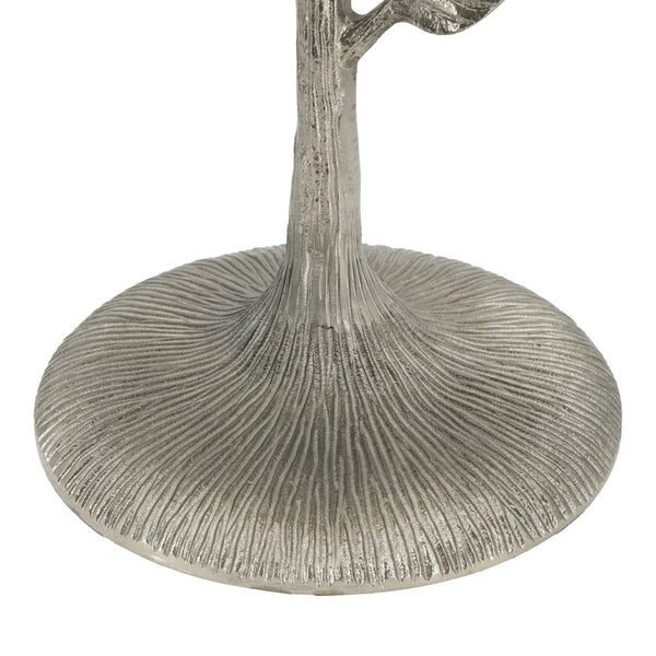 English Elm 16x16x24" Cast Aluminum Sculptural Bird Branch Accent Table with Gold Tray Top W2078P534805