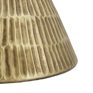 English Elm 15x15x20" Antique Gold Hourglass Side Table Hand-hammered Sculptural Metallic Accent W2078P541044
