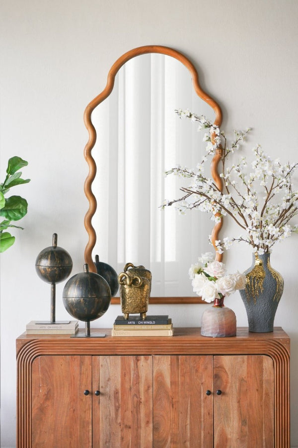 English Elm 9.1X9.1x16.3 Ceramic Vase Gold Drip Glaze Sculptural Centerpiece for Modern Home W2078P549375