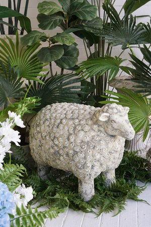 English Elm 25.8X13.2x18.1 Cast Magnesium Sheep Figurine Distressed Farmhouse Estate Garden Decor W2078P554747