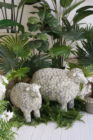 English Elm 25.8X13.2x18.1 Cast Magnesium Sheep Figurine Distressed Farmhouse Estate Garden Decor W2078P554747
