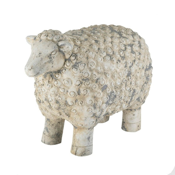 English Elm 25.8X13.2x18.1 Cast Magnesium Sheep Figurine Distressed Farmhouse Estate Garden Decor W2078P554747