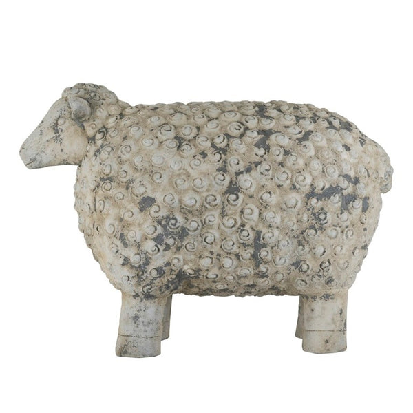 English Elm 25.8X13.2x18.1 Cast Magnesium Sheep Figurine Distressed Farmhouse Estate Garden Decor W2078P554747