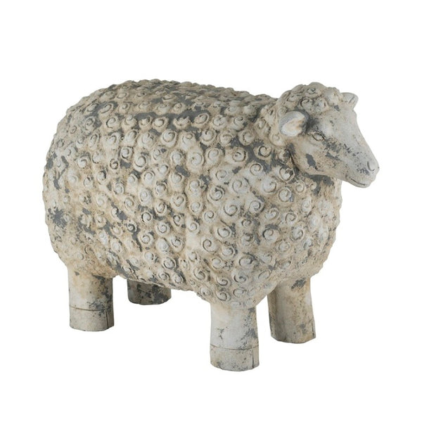 English Elm 25.8X13.2x18.1 Cast Magnesium Sheep Figurine Distressed Farmhouse Estate Garden Decor W2078P554747